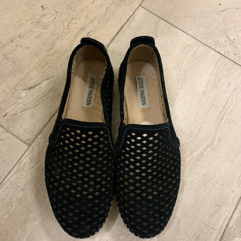 Espadrille black suede sneakers